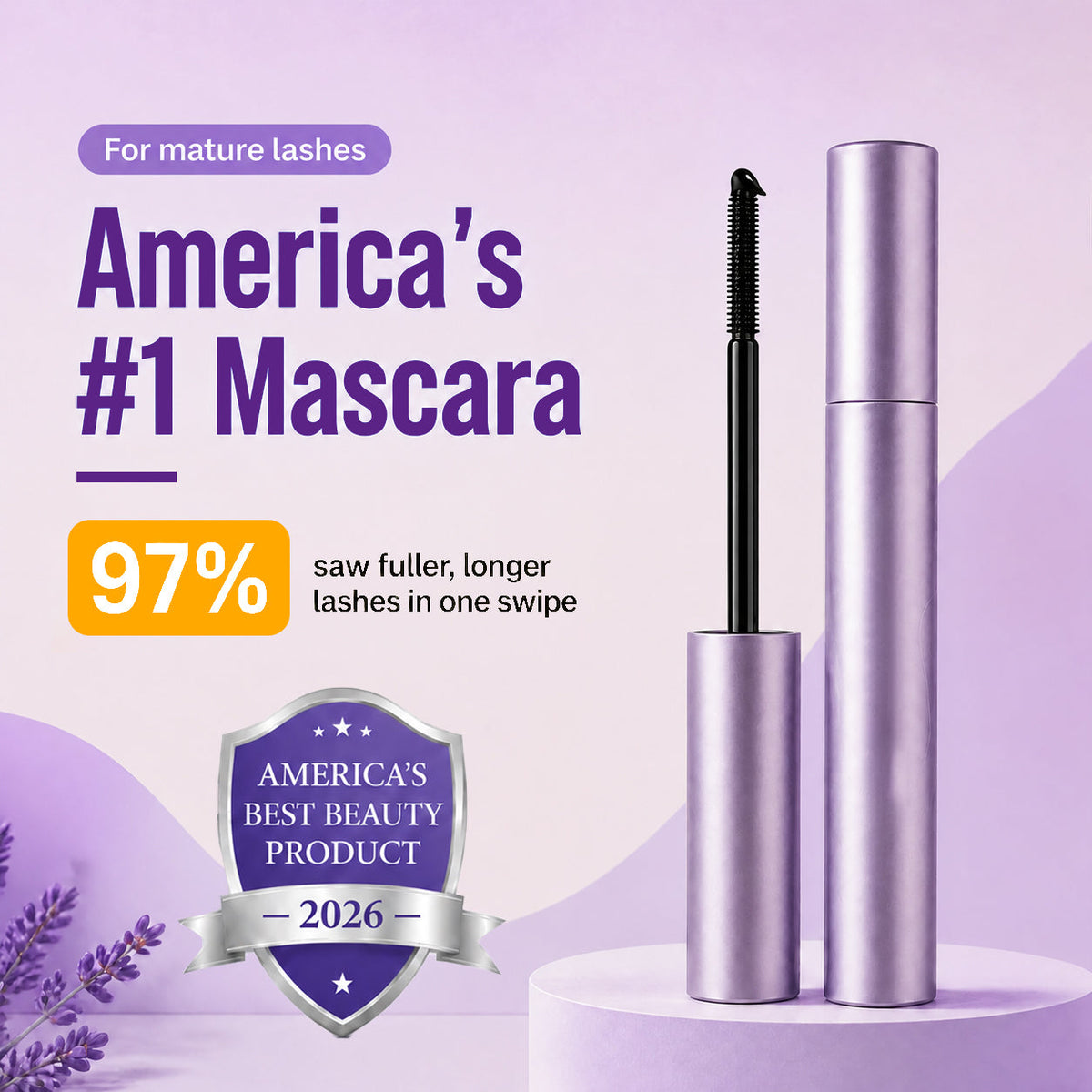 Mascara for Mature Lashes – Lightweight, Lengthening & Volumizing for Naturally Fuller-Looking Lashes